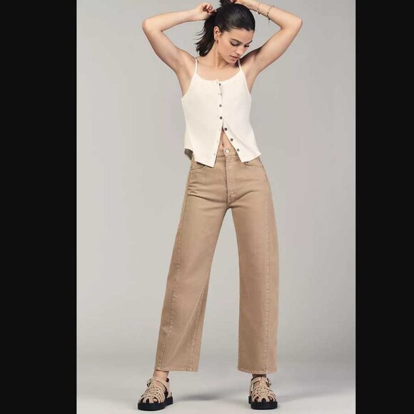 New 33 Mother x Anthropologie The Half Pipe Flood barrel jeans The Devil May - Picture 1 of 13